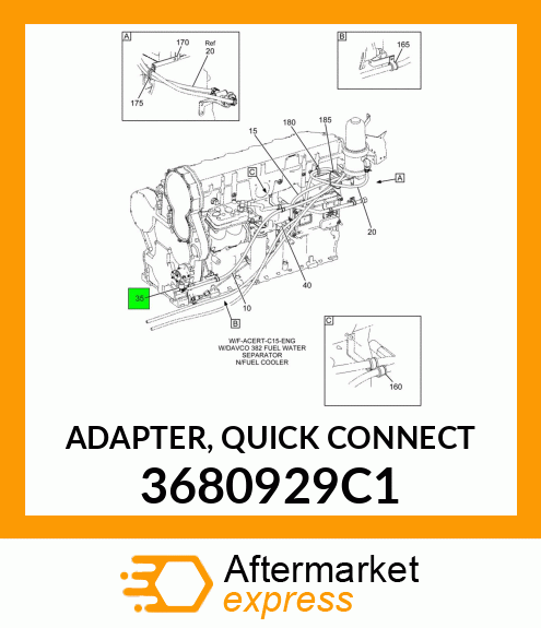 ADAPTER, QUICK CONNECT 3680929C1