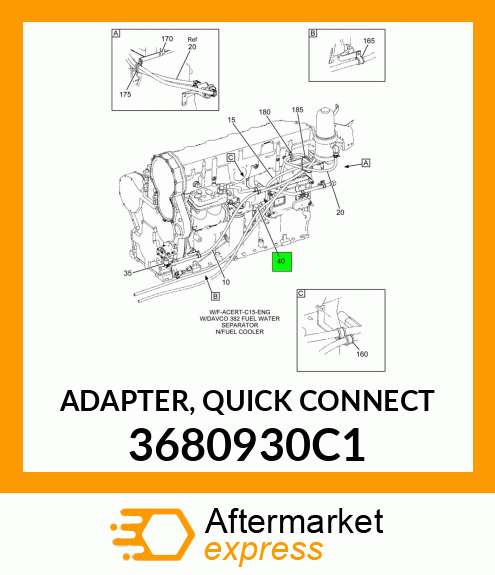 ADAPTER, QUICK CONNECT 3680930C1