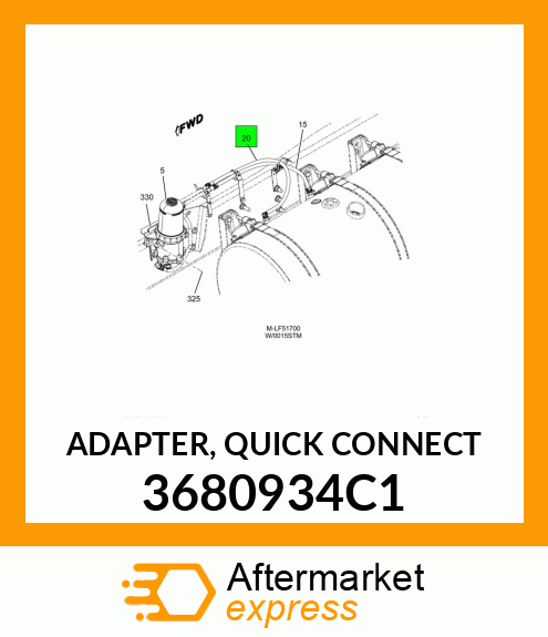 ADAPTER, QUICK CONNECT 3680934C1