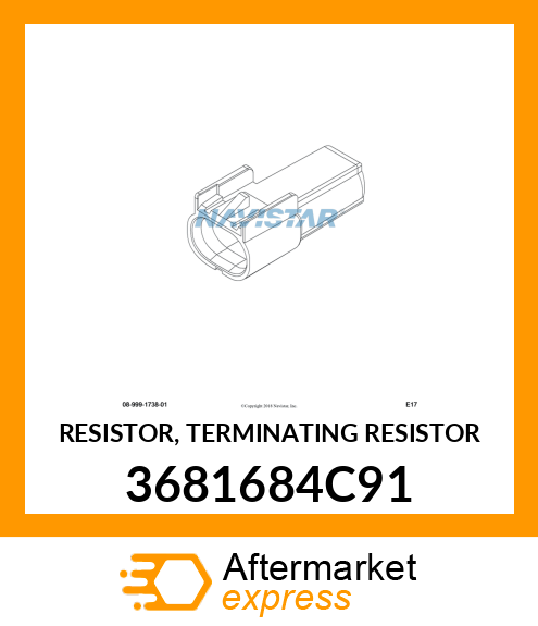 RESISTOR, TERMINATING RESISTOR 3681684C91