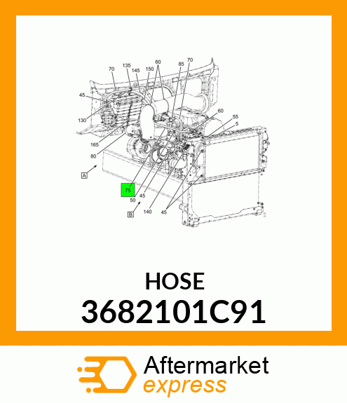 HOSE ASSEMBLY, AIR CONDITIONER CONDENSER TO EVAPORATOR 3682101C91