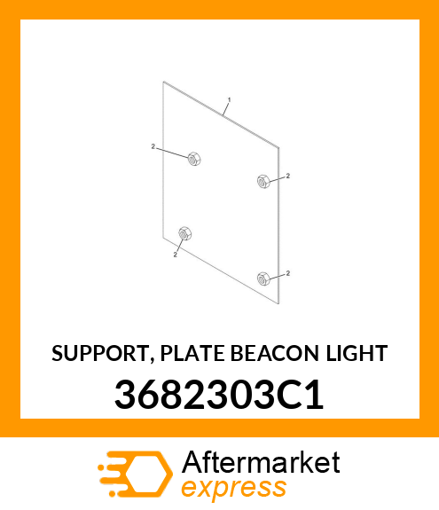 SUPPORT, PLATE BEACON LIGHT 3682303C1