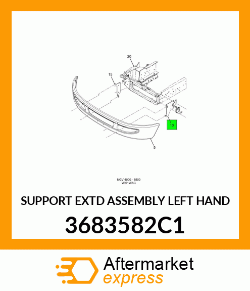 SUPPORT EXTD ASSEMBLY LEFT HAND 3683582C1