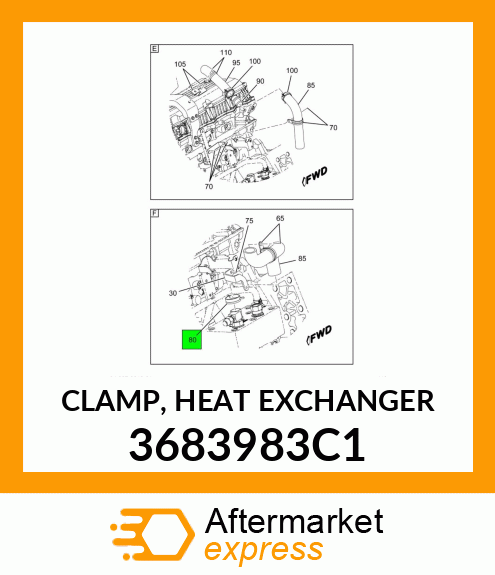 CLAMP, HEAT EXCHANGER 3683983C1