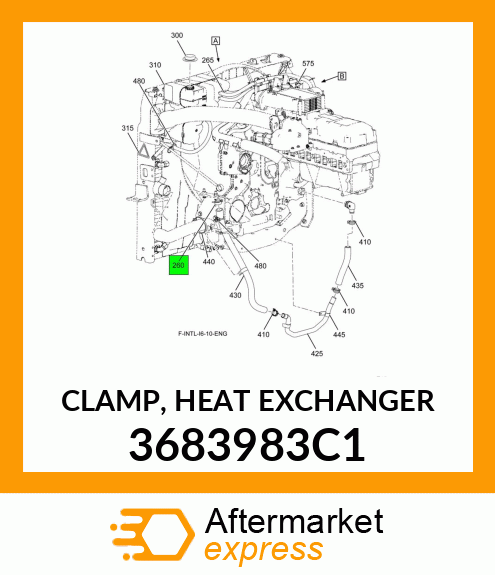 CLAMP, HEAT EXCHANGER 3683983C1