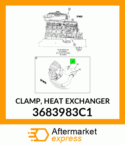 CLAMP, HEAT EXCHANGER 3683983C1