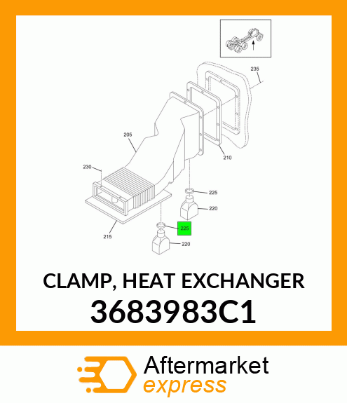 CLAMP, HEAT EXCHANGER 3683983C1