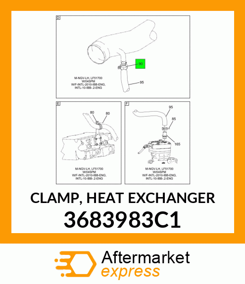 CLAMP, HEAT EXCHANGER 3683983C1