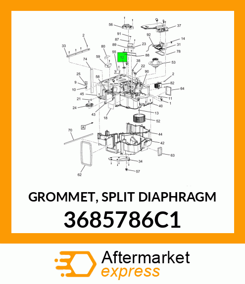 GROMMET, SPLIT DIAPHRAGM 3685786C1