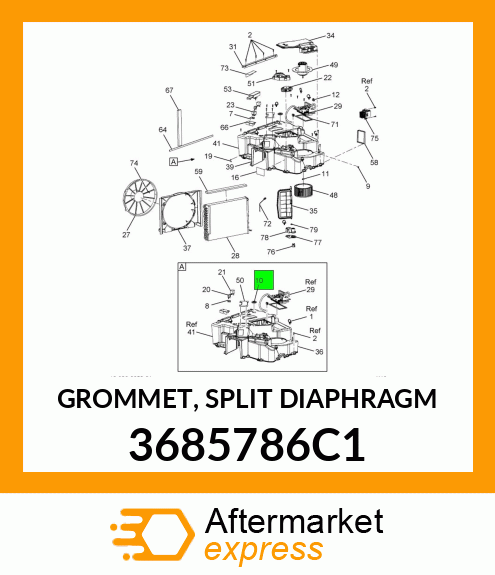 GROMMET, SPLIT DIAPHRAGM 3685786C1