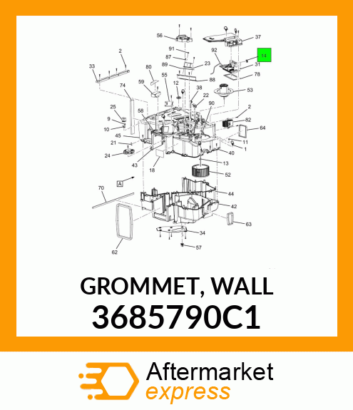 GROMMET, WALL 3685790C1