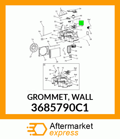 GROMMET, WALL 3685790C1