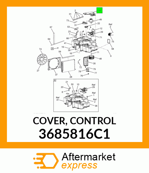 COVER, CONTROL 3685816C1