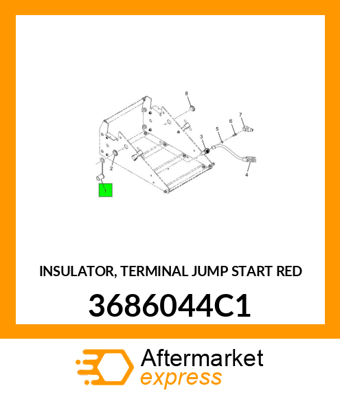 INSULATOR, TERMINAL JUMP START RED 3686044C1