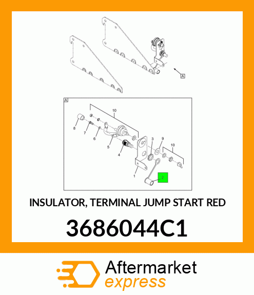 INSULATOR, TERMINAL JUMP START RED 3686044C1