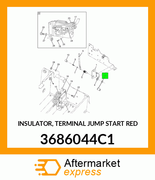 INSULATOR, TERMINAL JUMP START RED 3686044C1