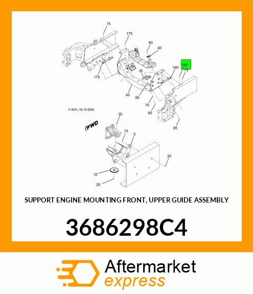 SUPPORT ENGINE MOUNTING FRONT, UPPER GUIDE ASSEMBLY 3686298C4