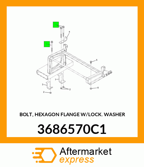 BOLT, HEXAGON FLANGE W/LOCK WASHER 3686570C1