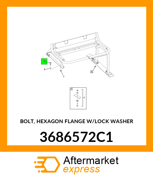 BOLT, HEXAGON FLANGE W/LOCK WASHER 3686572C1