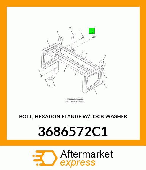 BOLT, HEXAGON FLANGE W/LOCK WASHER 3686572C1