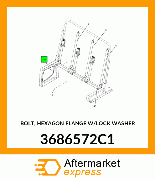 BOLT, HEXAGON FLANGE W/LOCK WASHER 3686572C1