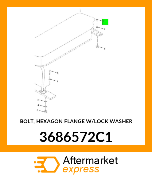 BOLT, HEXAGON FLANGE W/LOCK WASHER 3686572C1