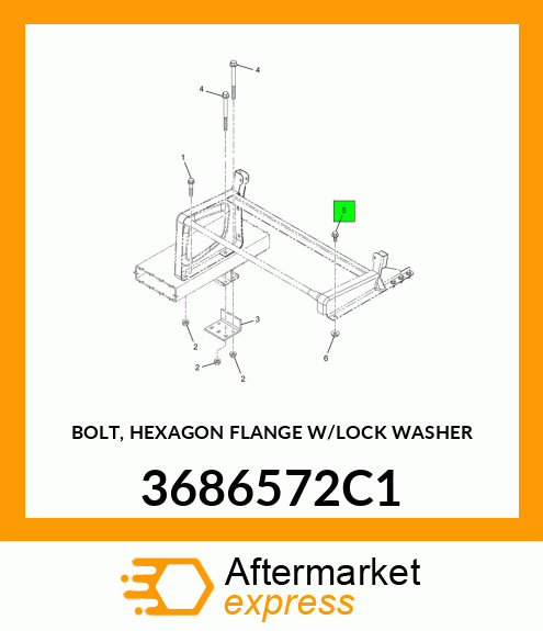 BOLT, HEXAGON FLANGE W/LOCK WASHER 3686572C1