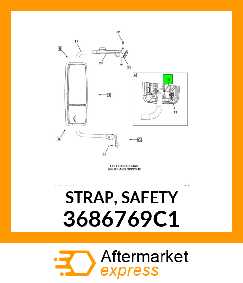 STRAP, SAFETY 3686769C1