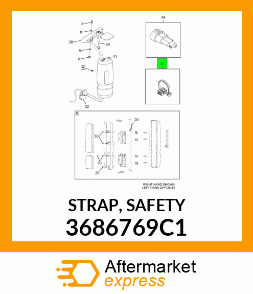 STRAP, SAFETY 3686769C1