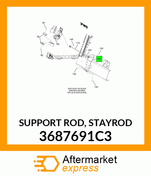 SUPPORT ROD, STAYROD 3687691C3