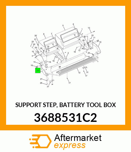 SUPPORT STEP, BATTERY TOOL BOX 3688531C2