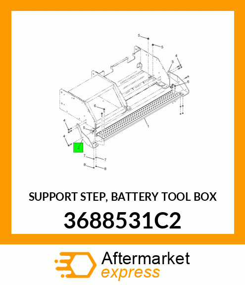 SUPPORT STEP, BATTERY TOOL BOX 3688531C2