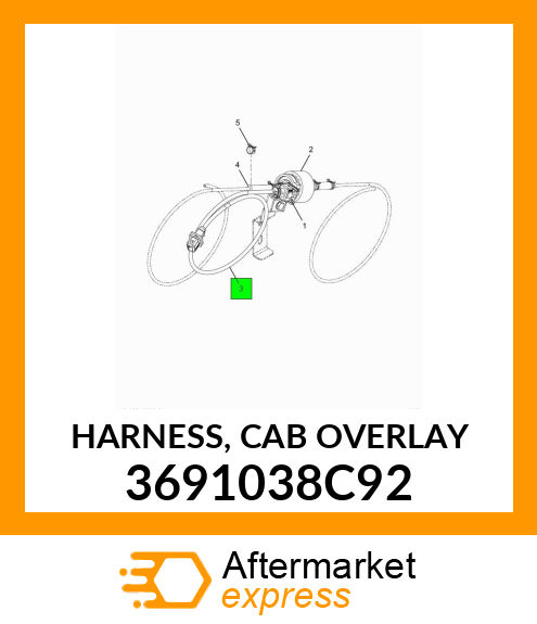 HARNESS, CAB OVERLAY 3691038C92