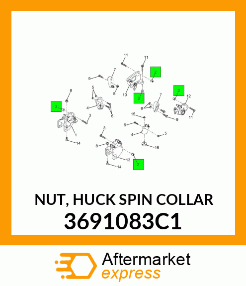 NUT, HUCK SPIN COLLAR 3691083C1