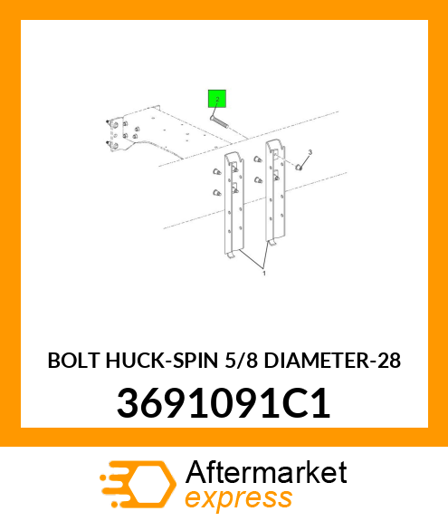 BOLT HUCK-SPIN 5/8 DIAMETER-28 3691091C1