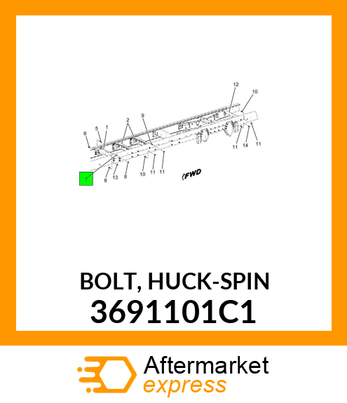 BOLT, HUCK-SPIN 3691101C1