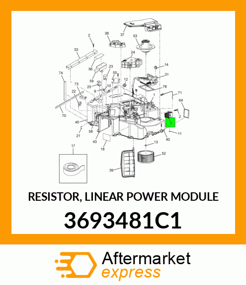 RESISTOR, LINEAR POWER MODULE 3693481C1