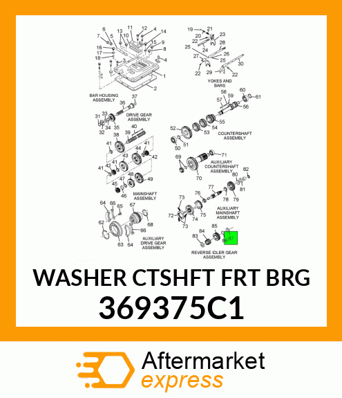 WASHER CTSHFT FRT BRG 369375C1