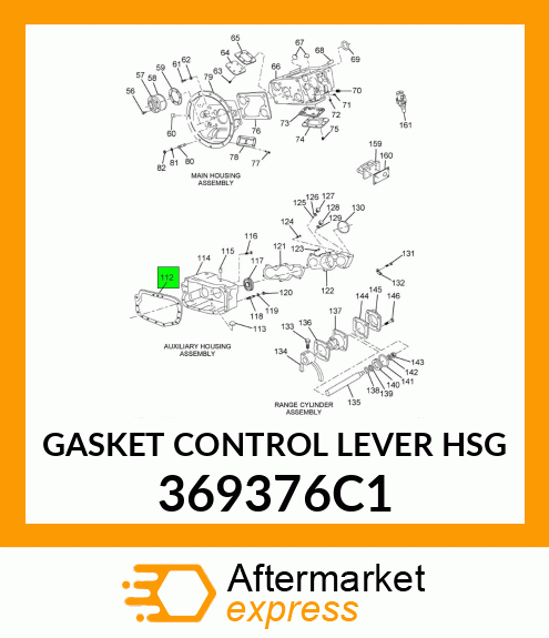 GASKET CONTROL LEVER HSG 369376C1