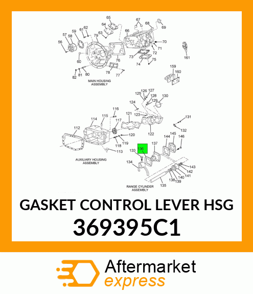 GASKET CONTROL LEVER HSG 369395C1