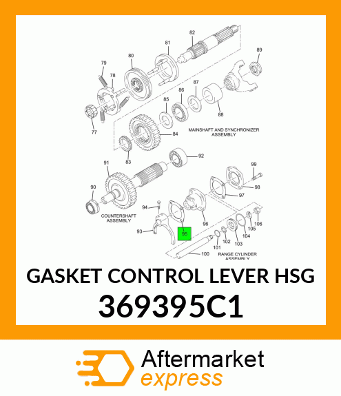 GASKET CONTROL LEVER HSG 369395C1