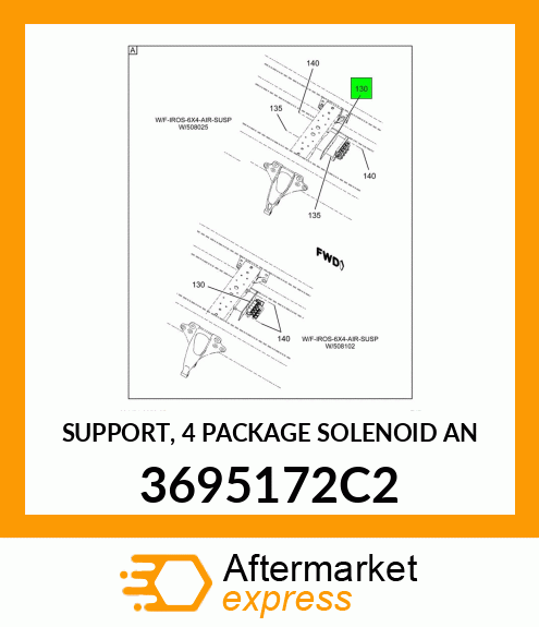 SUPPORT, 4 PACKAGE SOLENOID AN 3695172C2