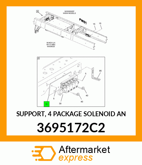 SUPPORT, 4 PACKAGE SOLENOID AN 3695172C2