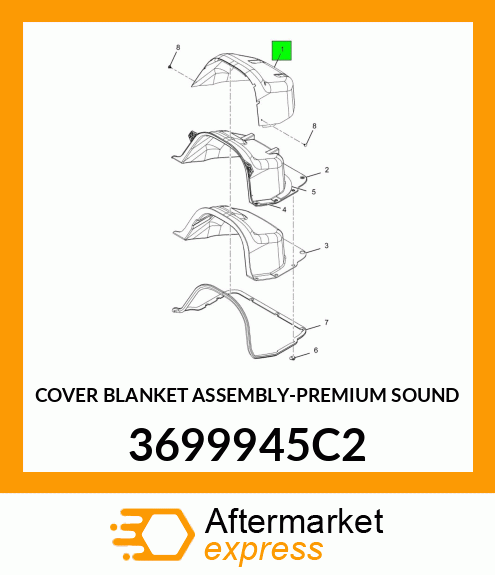 COVER BLANKET ASSEMBLY-PREMIUM SOUND 3699945C2