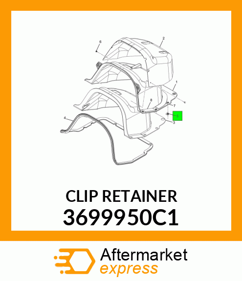 CLIP RETAINER 3699950C1