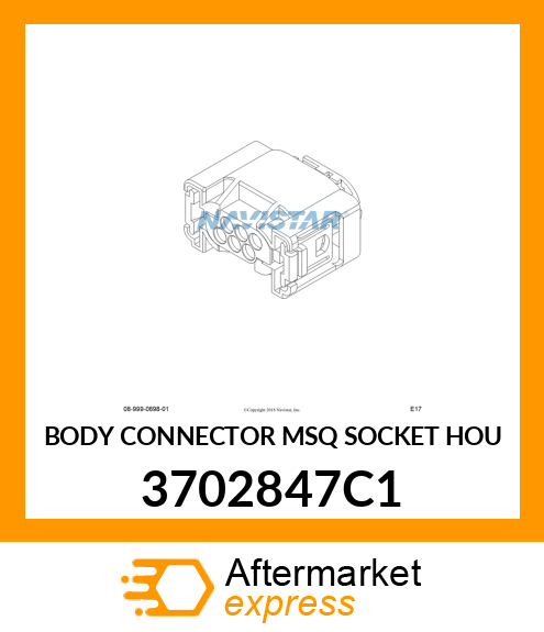 BODY CONNECTOR MSQ SOCKET HOU 3702847C1