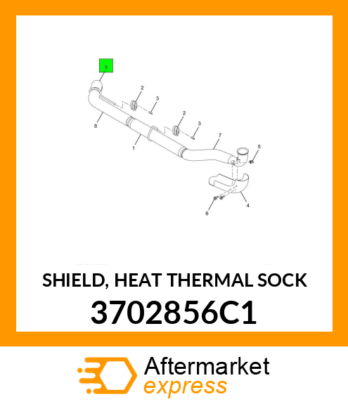 SHIELD, HEAT THERMAL SOCK 3702856C1