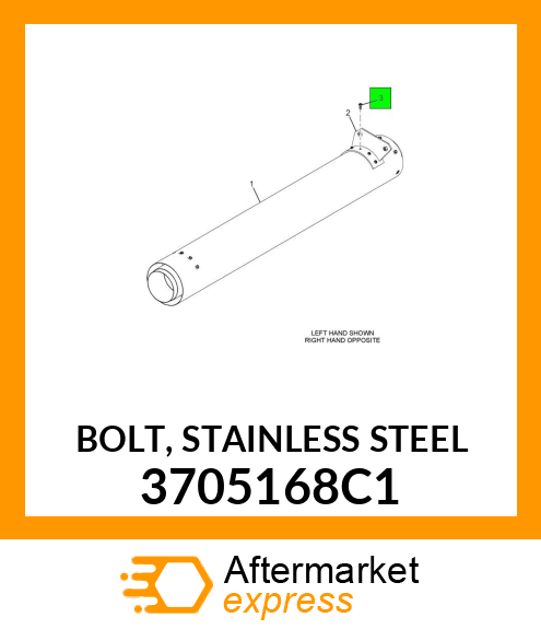 BOLT, STAINLESS STEEL 3705168C1