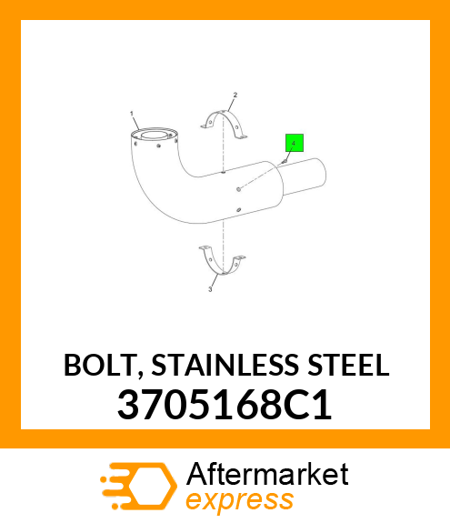 BOLT, STAINLESS STEEL 3705168C1