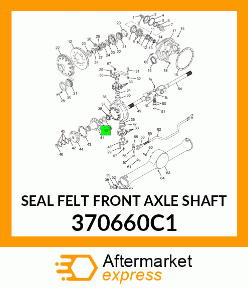 SEAL FELT FRONT AXLE SHAFT 370660C1